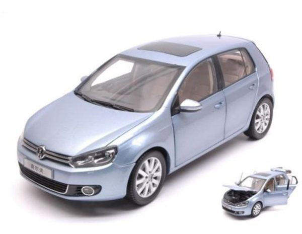 1/18 2012 Volkswagen Golf A6 Siyah Diecast Araba, Paudi Model 2282BL