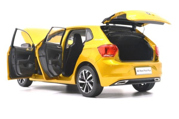 1/18 Volkswagen Polo Plus Altın Diecast Araba, Paudi Model 2578GL - Görsel 4
