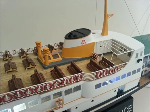 1/87 Paşabahçe Yolcu Vapuru Ahşap Maketi, Türk Model 141 - Görsel 3