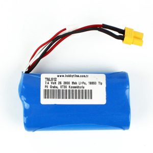 7.4 Volt 2S 2600 Mah Li-Po 18650 Tip Pil Grubu XT30 Konnektörlü
