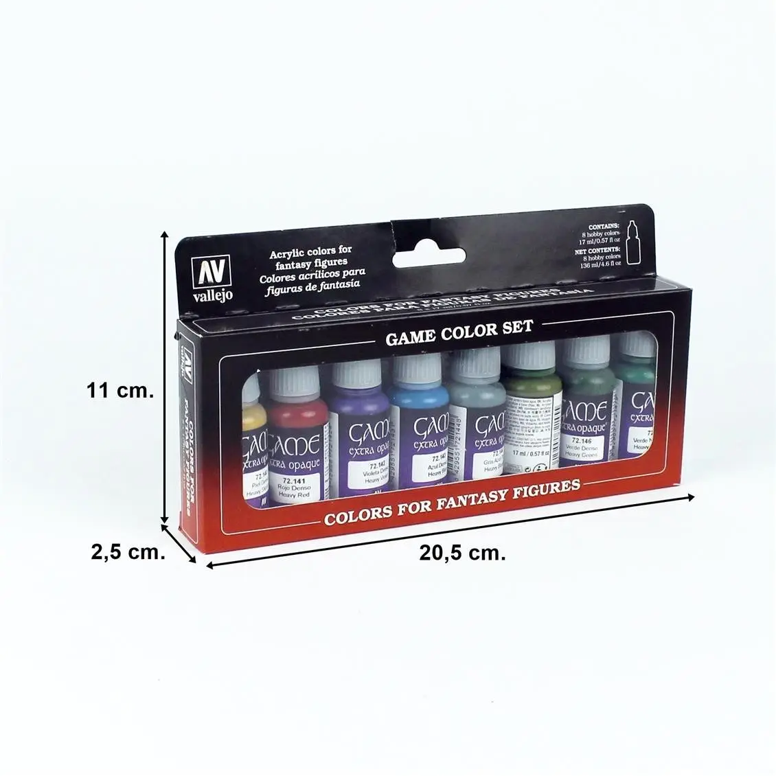 8x17 ml. Extra Opaque Colors Game Color Serisi Maket Boyası Seti, Vallejo 72294 - Görsel 2