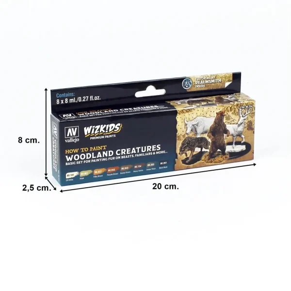 8x8 ml. Woodland creatures Wizkits Serisi Model Boyası Seti, Vallejo 80254 - Görsel 2