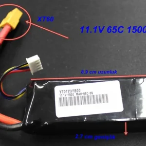 11.1V-1500 Mah-65C-3S Lipo Pil, Yuntong