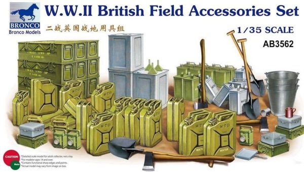 1/35 WWII British Field Accessories Set Maketi, Bronco Ab3562