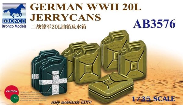 1/35 German WWII 20L Jerrycans Maketi, Bronco Ab3576