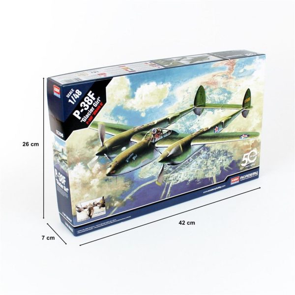 1/48 P-38F Uçak Maketi, Academy 12208 - Görsel 5