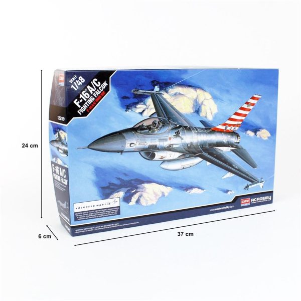 1/48 F-16A/C Fighting Falcon Uçak Maketi, Academy 12259 - Görsel 5