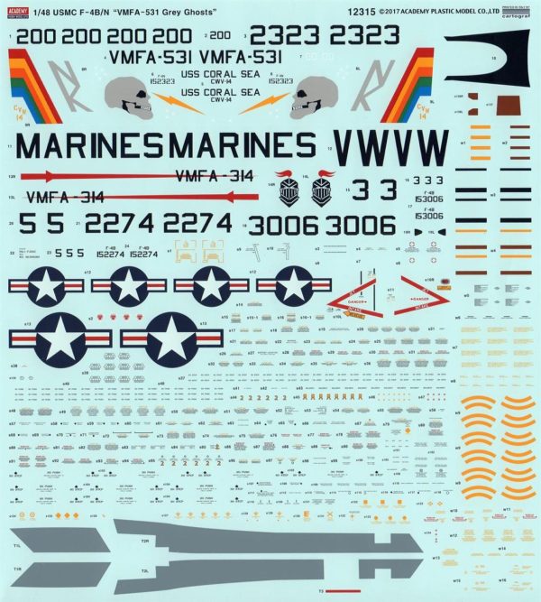 1/48 USN F-4N VMFA-531 Uçak Maketi, Academy 12315 - Görsel 5