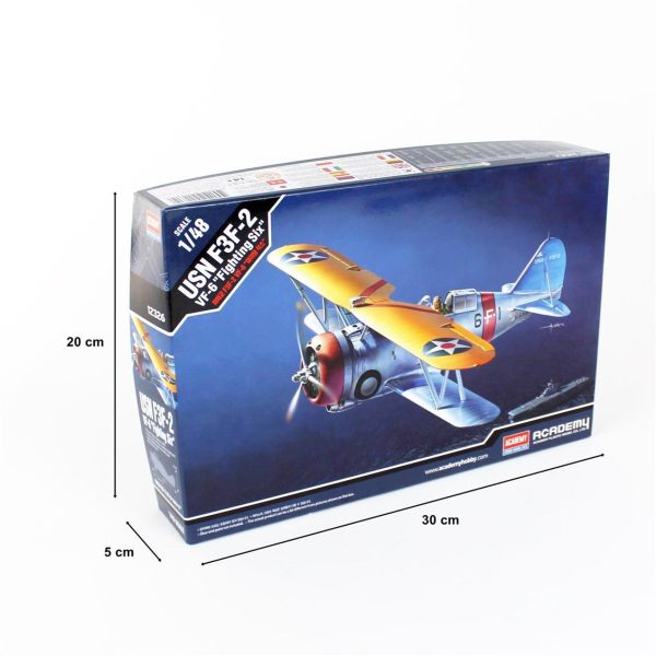 1/48 USN F3F-2 VF-6 Uçak Maketi, Academy 12326 - Görsel 5