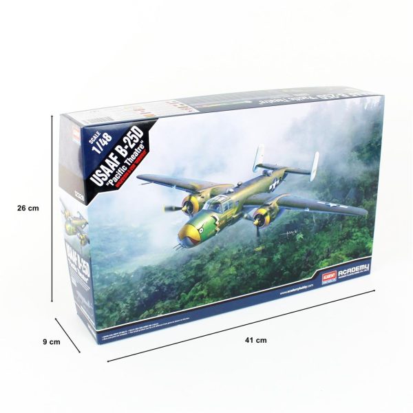 1/48 USAAF B-25D (Pacific) Uçak Maketi, Academy 12328 - Görsel 5