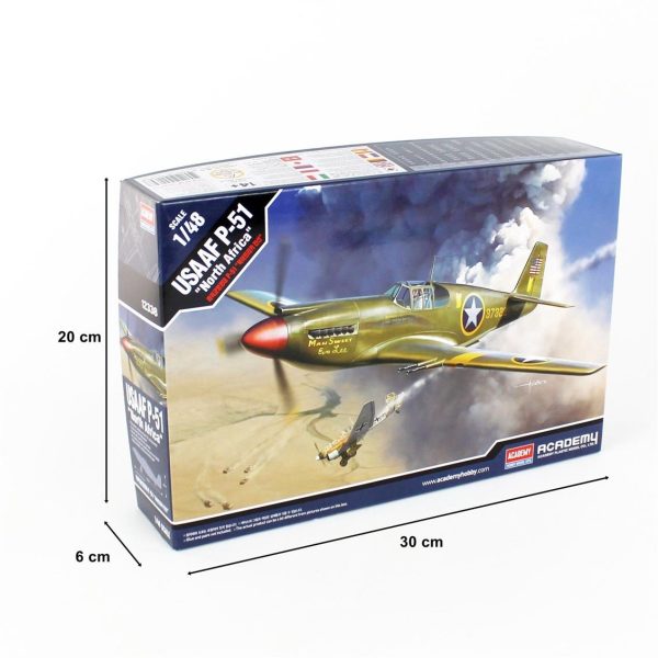 1/48 USAAF P-51 (North Africa) Uçak Maketi, Academy 12338 - Görsel 5
