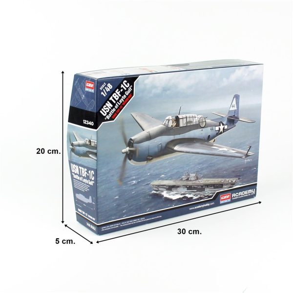 1/48 USN TBF-1C Uçak Maketi, Academy 12340 - Görsel 4