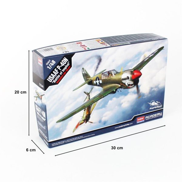 1/48 USAAF P-40N Uçak Maketi, Academy 12341 - Görsel 5