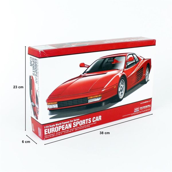 1/24 Ferrari Testarossa Binek Aracı Maketi, Academy 15526 - Görsel 5