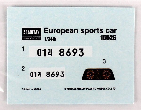1/24 Ferrari Testarossa Binek Aracı Maketi, Academy 15526 - Görsel 4