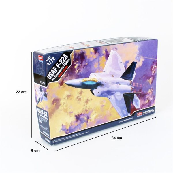 1/72 ABD Hava Kuvvetleri F-22 Uçak Maketi, Academy 12423 - Görsel 5