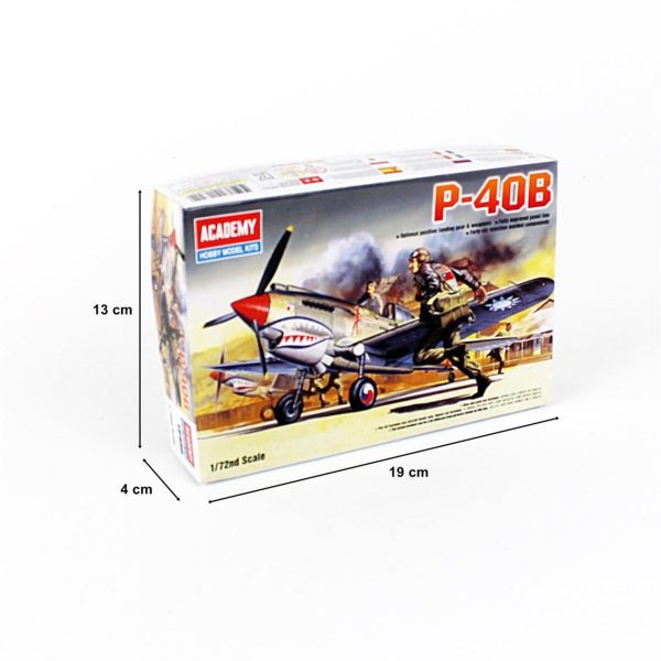 1/72 Curtiss P-40B Uçak Maketi, Academy 12456 - Görsel 4
