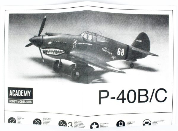 1/72 Curtiss P-40B Uçak Maketi, Academy 12456 - Görsel 3