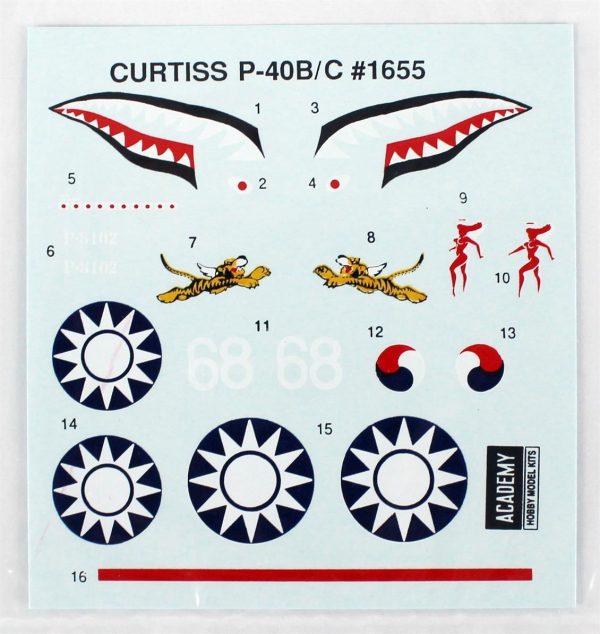 1/72 Curtiss P-40B Uçak Maketi, Academy 12456 - Görsel 2