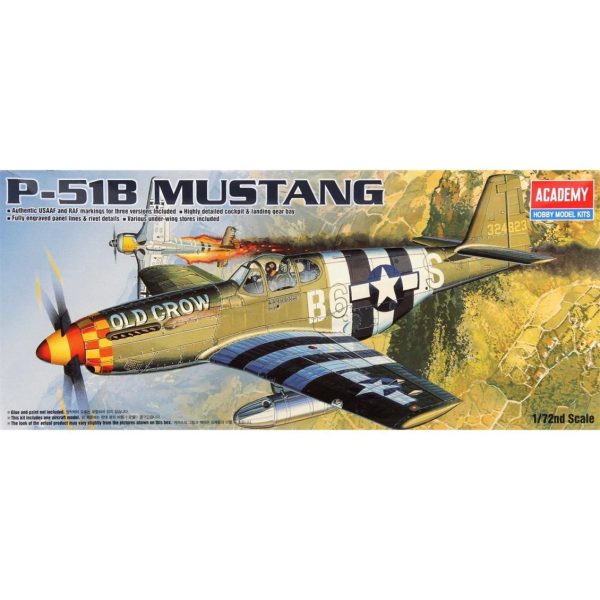 1/72 P-51B Mustang Uçak Maketi, Academy 12464