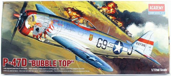 1/72 P-47D Thunderbolt (Bubble Top) Uçak Maketi, Academy 12491