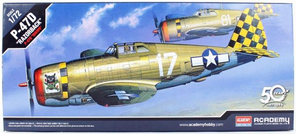 1/72 P-47D Thunderbolt (Razor Back) Uçak Maketi, Academy 12492