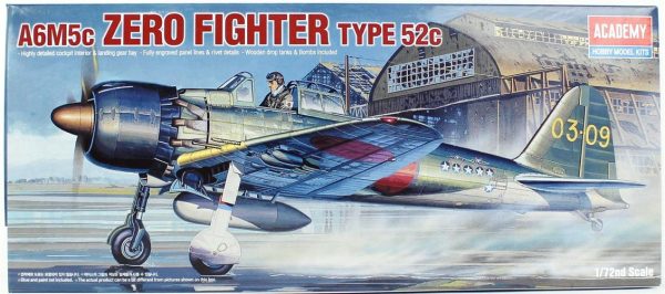 1/72 Japon Zero Type 52C (A6M5C) Uçak Maketi, Academy 12493
