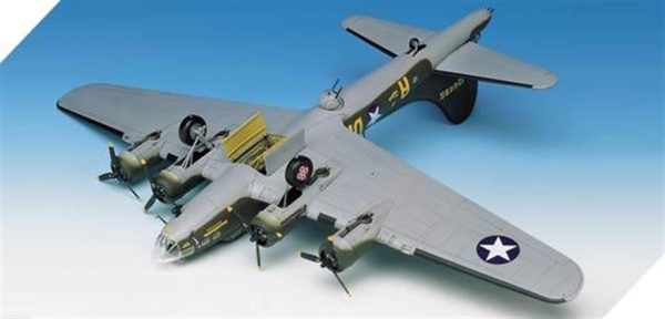 1/72 B-17F Flying Fortress (Memphis Belle) Uçak Maketi, Academy 12495 - Görsel 4