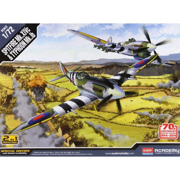 1/72 Spitfire Mk.14C & Typhoon Mk.IB Uçak Maketi, Academy 12512