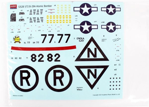 1/72 USAAF B-29A (Enola Gay & Bockscar) Uçak Maketi, Academy 12528 - Görsel 3