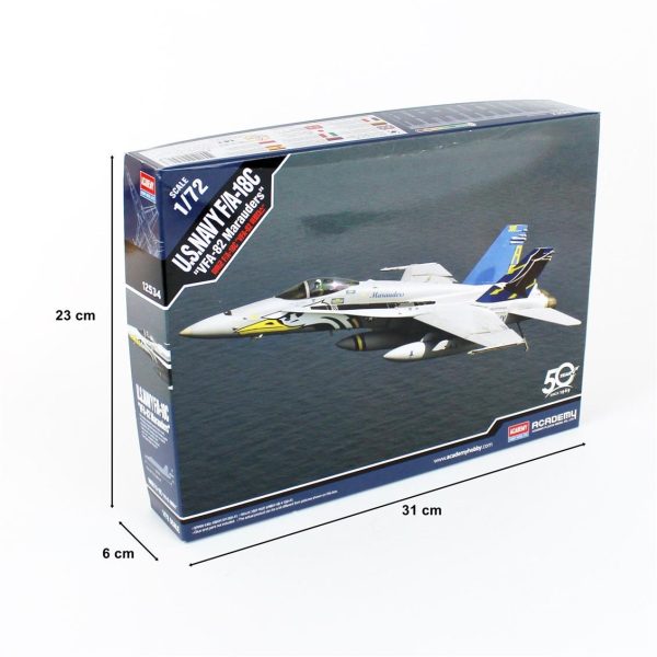 1/72 U.S. Navy F/A-18C (VFA-82 Marauders) Uçak Maketi, Academy 12534 - Görsel 5