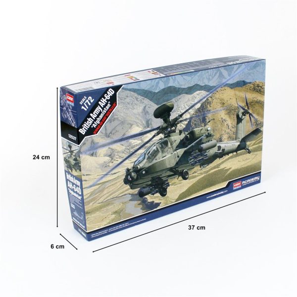 1/72 AH-64D Royal Army (Afganistan) Helikopter Maketi, Academy 12537 - Görsel 5