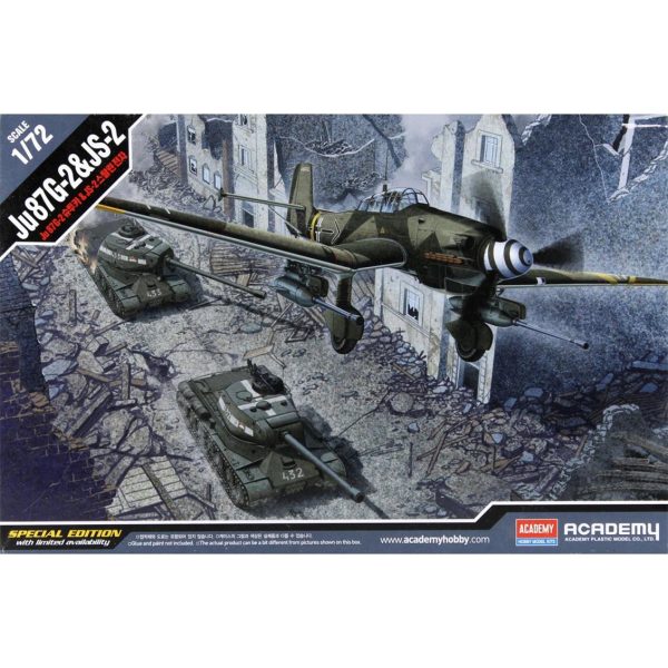 1/72 JU-87G Stuka & JS-2 Stalin Uçak Maketi, Academy 12539