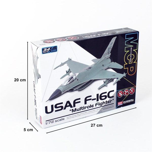 1/72 USAF F-16C (Multirole Fighter) MCP Uçak Maketi, Academy 12541 - Görsel 5