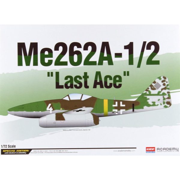 1/72 Me262A-1/2 (Last Ace) Uçak Maketi, Academy 12542