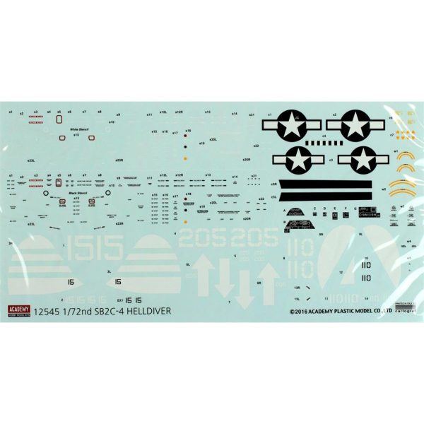 1/72 U.S. Navy SB2C-4 (Operation Iceberg) Uçak Maketi, Academy 12545 - Görsel 5