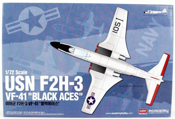 1/72 USN F2H-3 VF-41 (Black Aces) Uçak Maketi, Academy 12548