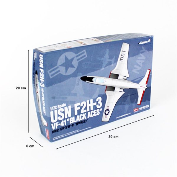 1/72 USN F2H-3 VF-41 (Black Aces) Uçak Maketi, Academy 12548 - Görsel 5