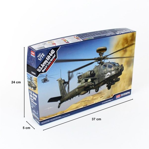 1/72 ABD Kara Kuvettleri AH-64D Blok II Geç Dönem Helikopter Maketi, Academy 12551 - Görsel 5