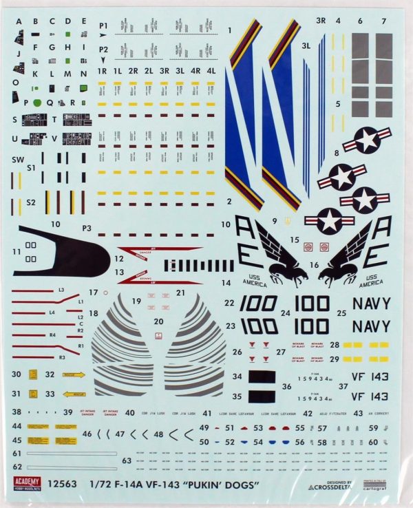 1/72 USN F-14A (VF-143 Pukin Dogs) Uçak Maketi, Academy 12563 - Görsel 3
