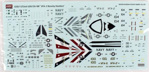 1/72 USN F/A-18F (VFA-2 Bounty Hunters) Uçak Maketi, Academy 12567 - Görsel 3