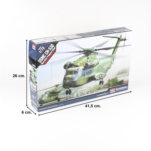 1/72 USMC CH-53D Sea Stallion Askeri Helikopter Maketi, Academy 12575 - Görsel 5