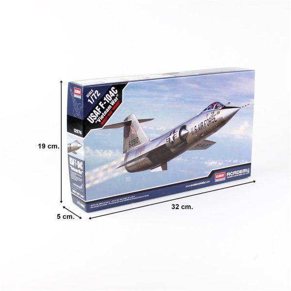 1/72 USAF F-104C (Vietnam I) Uçak Maketi, Academy 12576 - Görsel 5