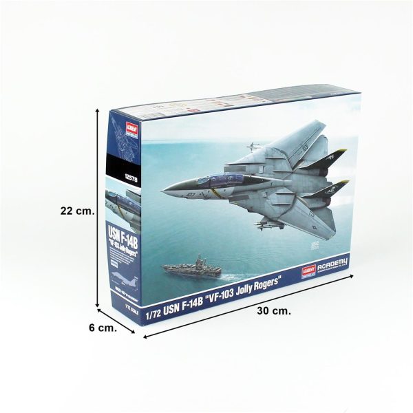 1/72 U.S. Navy F-14B (VF-103 Jolly Rogers) Uçak Maketi, Academy 12578 - Görsel 5