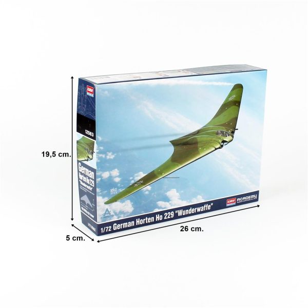 1/72 German Horten Ho 229 (Wunderwaffe) Uçak Maketi, Academy 12583 - Görsel 5