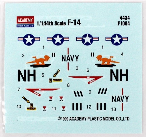 1/144 ABD Donanması F-14A Tomcat Uçak Maketi, Academy 12608 - Görsel 3