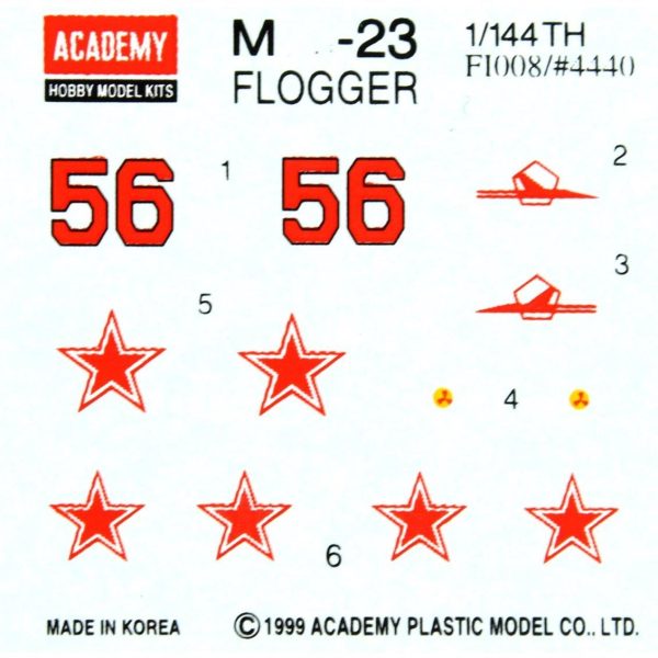 1/144 MiG-23 Frogger Uçak Maketi, Academy 12614 - Görsel 3