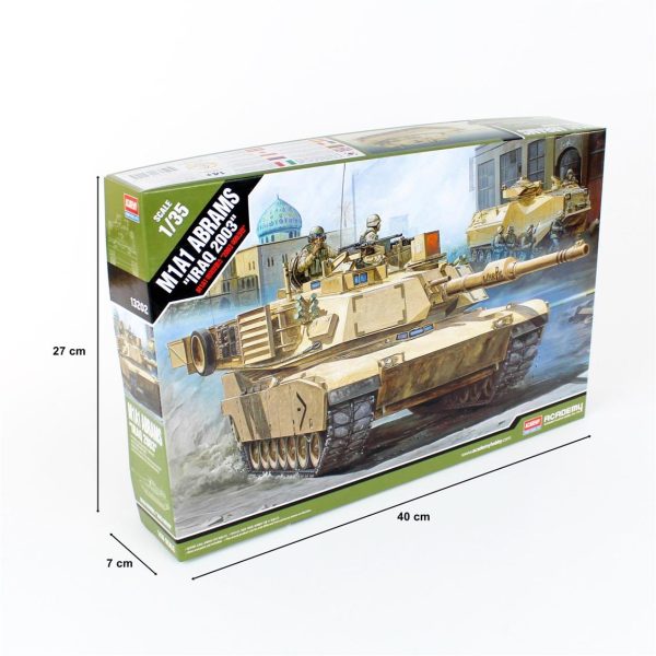 1/35 M1A1 Abrams Iraq 2003 Tank Maketi, Academy 13202 - Görsel 5