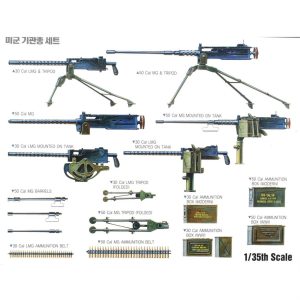 1/35 US Machine Gun Silah Seti Maketi, Academy 13262