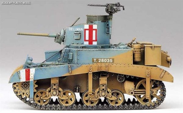 1/35 British M3 Stuart Honey Tank Maketi, Academy 13270 - Görsel 4